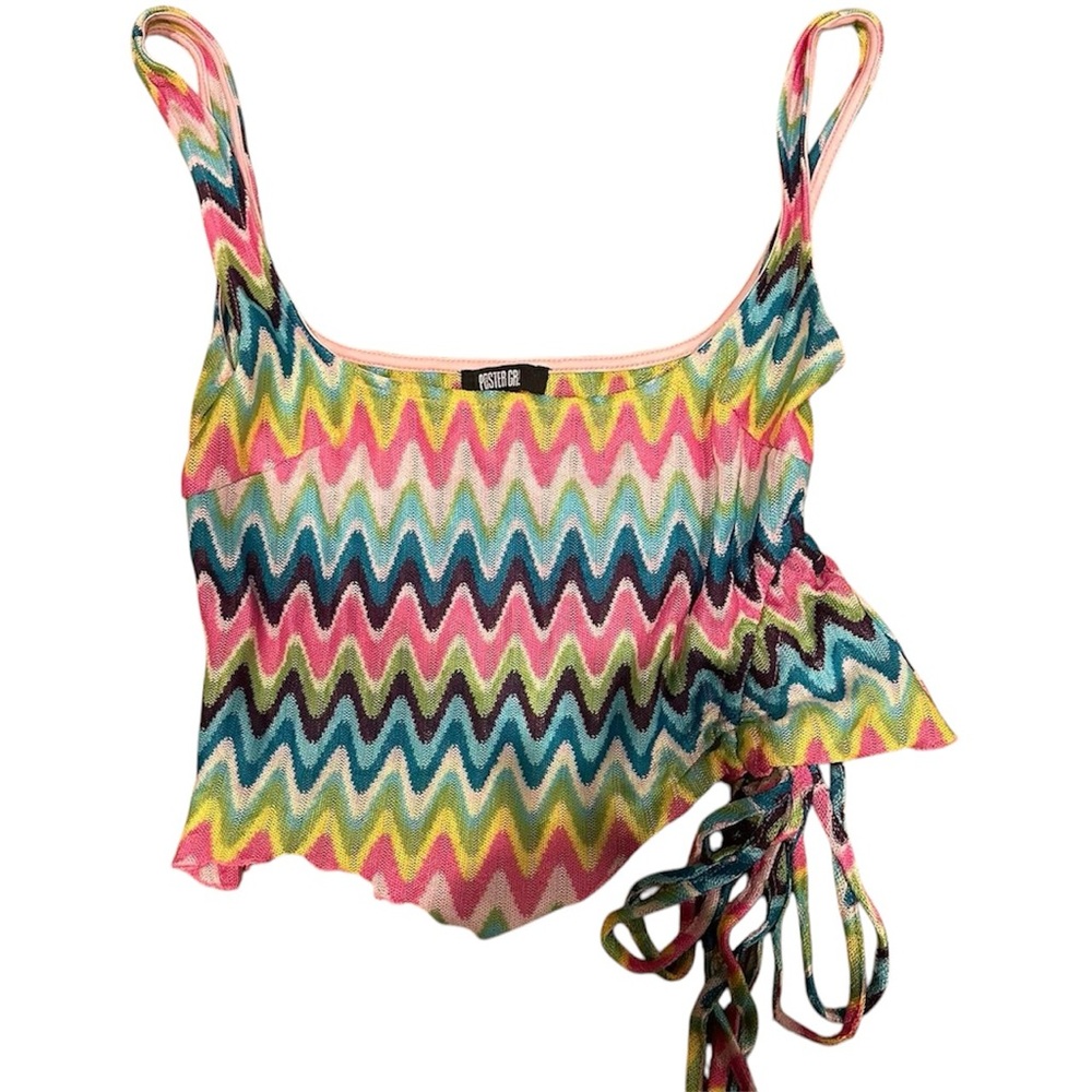 Poster Girl Rainbow Mesh Top